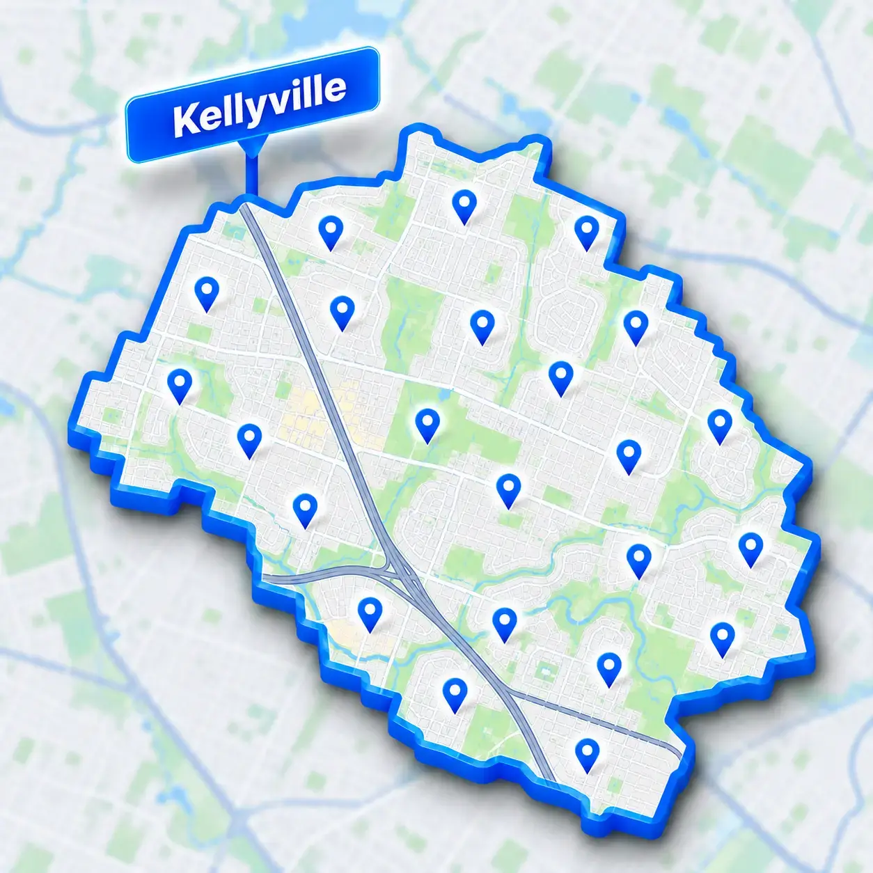 Home 8 Kellyville Location Map Pin Infographic